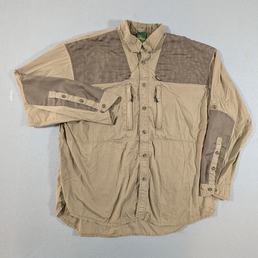 Cabelas Shooting Shirt‎ Mens XL Quilted Patch Hunting Outdoor